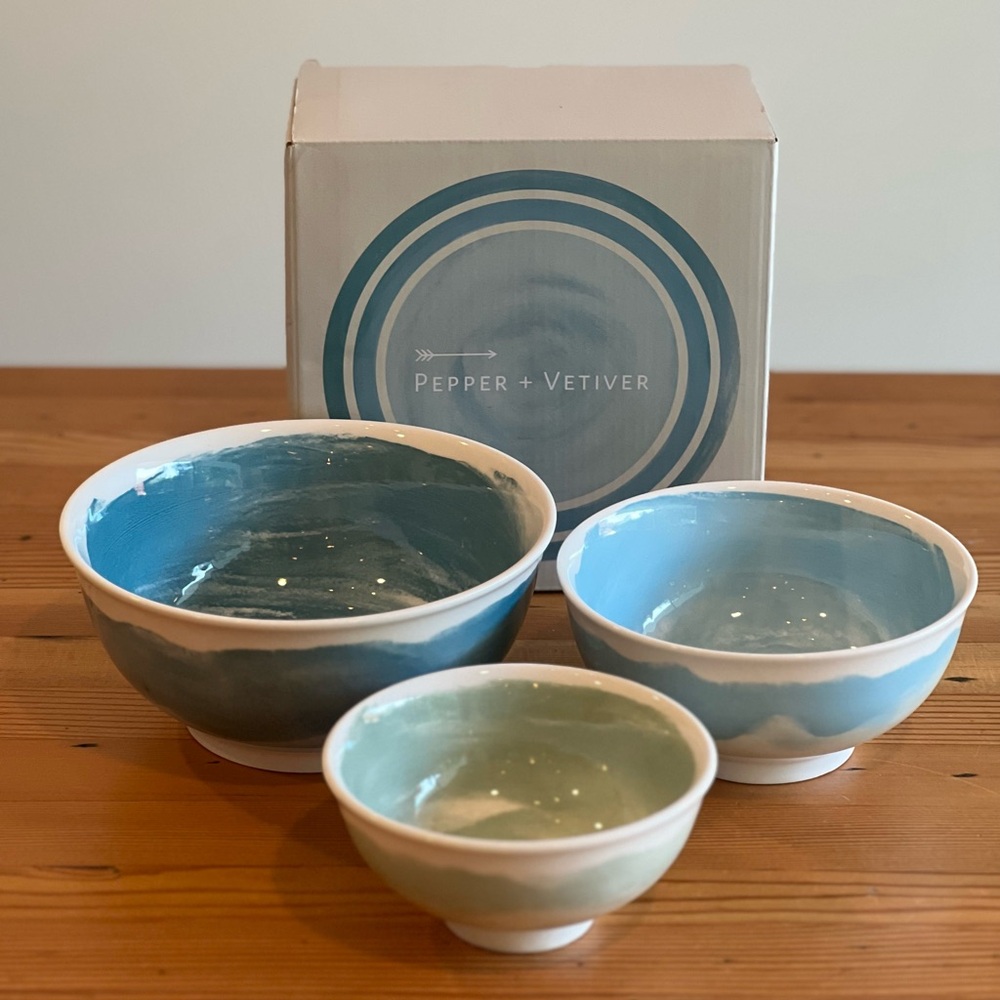 Set of 3 Nesting Bowls
PEPPER + VETIVER